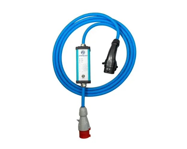Incarcator portabil pentru vehicule electrice monofazic si trifazic, 22kW, 32A, Type 2, IP65, AmpEvo AMP322MC-B/C