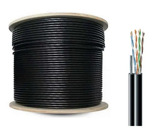 Cablu UTP CAT5E, din cupru, 4x2x24 AWG, cu sufa metalica, rola 305 metri, Safer ADM-UTP5EPE-SUFA-305M