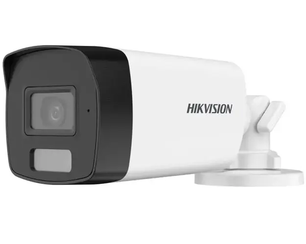 Camera bullet analogica, 5MP 3K, lentila 2.8mm, Iluminare duala Smart Hybrid Light, microfon integrat (HDTVI), IP67, Hikvision DS-2CE17K0T-LFS-2.8mm