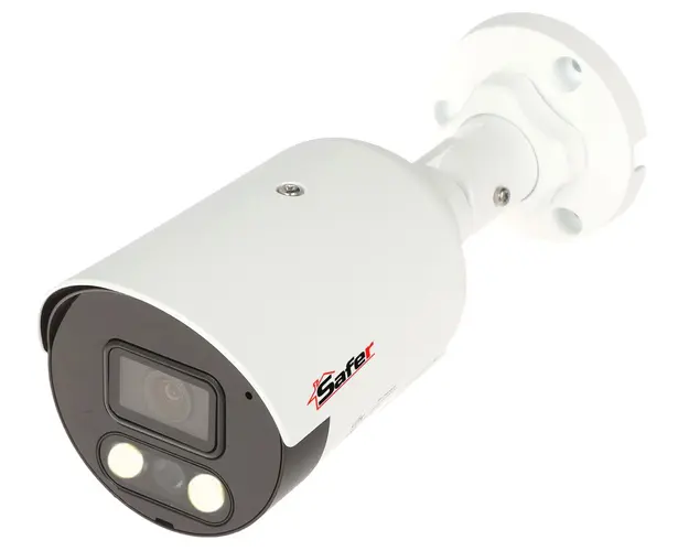 Camera IP Safer Full Color, 5MP 2.5K, 2.8mm, Iluminare Duala IR+LED 30m, Alarma acustica si optica, Microfon si difuzor, SAF-IPCBM5MP30CH-LED28