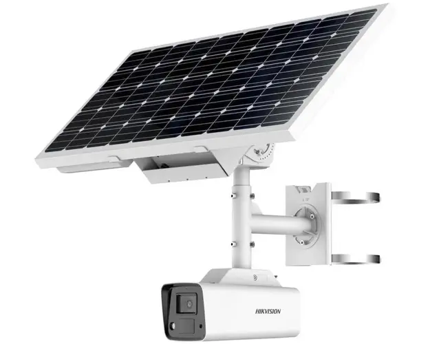 Camera de supraveghere 4G cu Baterie si Panou solar, 4MP 2K, LED alb 30m, Audio, IP67, Hikvision DS-2XS2T47G1-LDH/4G/C18S40(4mm)