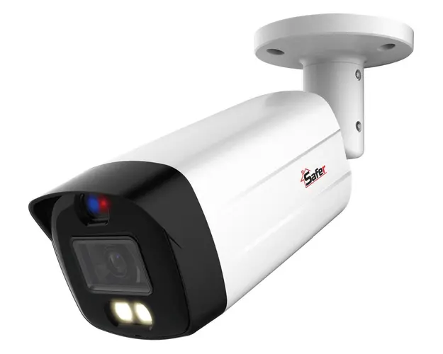 Camera de supraveghere, 5MP 2K, Iluminare duala 40m, Microfon, Alarma optica si sonora, Safer SAF-BM5MP40F36ST-A-ALARM