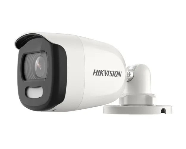 Camera supraveghere de exterior, 5 MP, ColorVu, lumina alba 20m, lentila 2.8 mm, POC, Hikvision, DS-2CE10HFT-E2.8