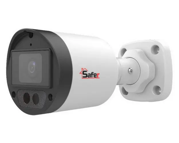 Camera de supraveghere exterior Safer, 5MP, lentila 2.8mm, LightHunter, IR 40m, Microfon, IP67, SAF-BP5MP40F28-A(U)