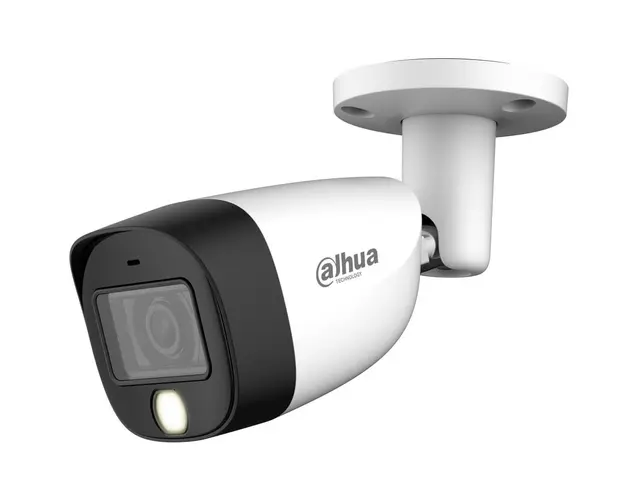 Camera de supraveghere HDCVI pentru exterior, Full HD 2MP, LED si IR 20m, Microfon, IP67, Dahua HAC-HFW1200CMP-IL-A-0360B-S6