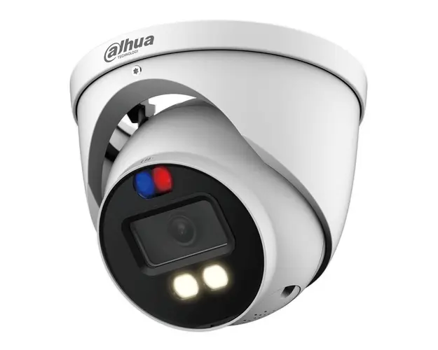 Camera de supraveghere dome Dahua HAC-ME1809H-A-PV-0280B-S2, 4K - 8MP, Iluminare duala 40m, TiOC, 2.8mm, Microfon, IP67