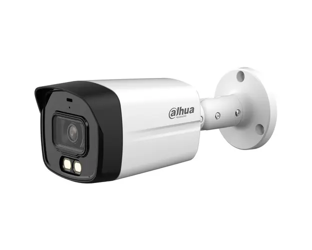 Camera de supraveghere exterior HDCVI, 2MP, Iluminare Duala 40m, Microfon, IP67, Dahua HAC-HFW1200TLM-IL-A-0280B-S6