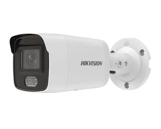 Camera de supraveghere IP ColorVu Hikvision DS-2CD2027G2-LU(2.8mm)(C), 2MP, 2.8mm, LED alb 40m, Microfon, slot MicroSD, PoE