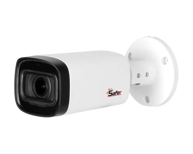 Camera de supraveghere pentru exterior, 2MP Full HD, zoom motorizat 2.7 - 12mm, IR 80m, Safer SAF-BM2MP80VZ-A