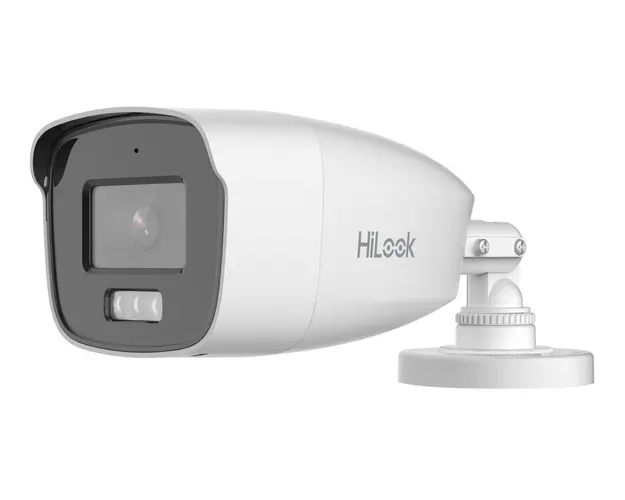 Camera de supraveghere pentru exterior Hikvision HiLook THC-B257-LMS, 3K 5MP, Iluminare duala 40m, Microfon, IP66