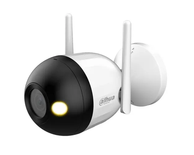 Camera de supraveghere WiFi Dahua IPC-F2CP-LED-0280B, Full Color, 2MP, 2.8mm, Led alb 30m, Microfon, slot MicroSD, IP67
