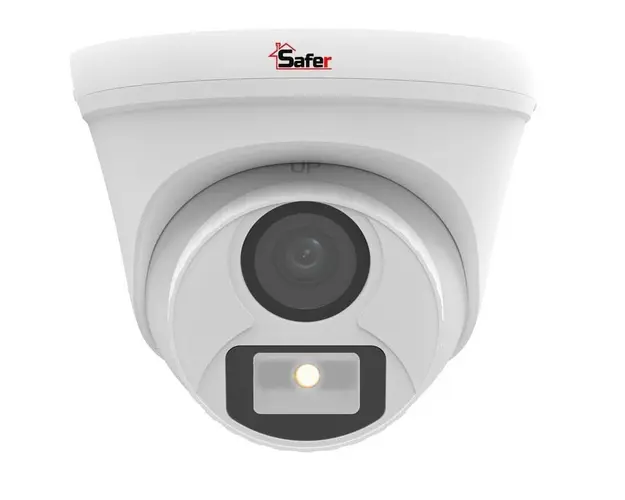 Camera Full Color pentru interior, 2K 5MP, 2.8mm, Iluminare LED 20m, IP67, Safer SAF-DP5MP20F28-LED(U)