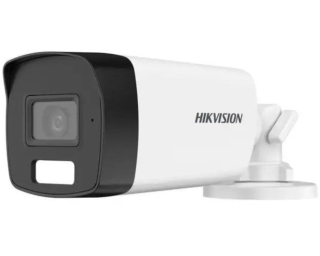 Camera de exterior Hikvision Smart Hybrid cu LED alb si IR 40m, 5MP 3K, 3.6mm, Audio, IP67, DS-2CE17K0T-LFS-3.6mm