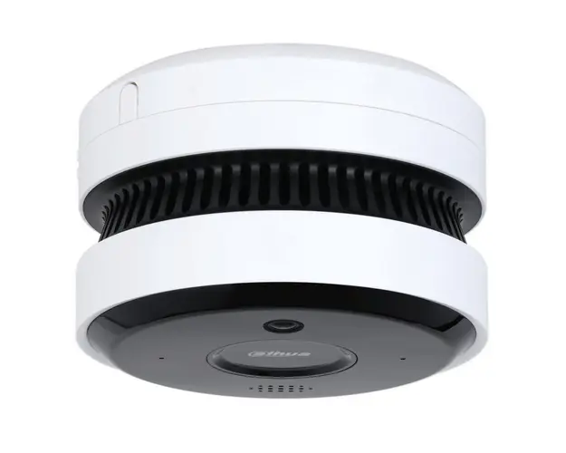 Camera IP 5MP Dahua HY-SAV849HA-E, cu detector de fum, Functii AI, 5MP 2K, IR 20m, 2mm, Microfon si difuzor, MicroSD, PoE
