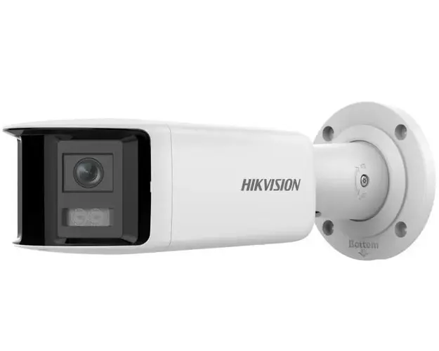 Camera IP panoramica, 2 x 2.8mm, Detectare miscare, LED 40m, Alarma, Hikvision DS-2CD2T47G2P-LSU/SL