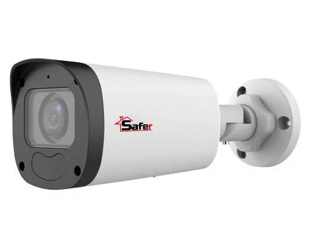 Camera IP de exterior, 5MP 2K, IR 50m, Lentila varifocala motorizata 2.8mm - 12mm, PoE, MicroSD, Microfon, Safer SAF-IPCBM5MP50VMZ