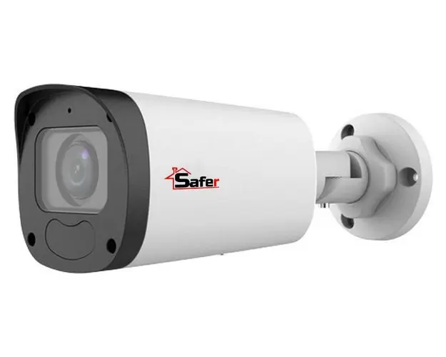 Camera IP de exterior, 2MP Full HD, IR 50m, Lentila varifocala motorizata, PoE, MicroSD, Microfon, Safer SAF-IPCBM2MP50VMZ