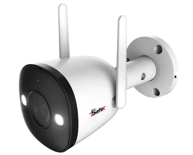 Camera supraveghere IP Wireless Guardian Safer, 2K - 4MP, Microfon si difuzor, Alarma acustica si optica, slot MicroSD, IP67, SAF-WB42FEP
