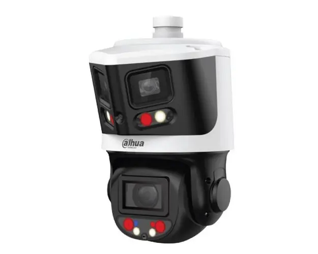 Camera Speed Dome IP PTZ Dahua, WizSense, 8MP+4MP, 10x, Alarma, Iluminare Duala, Audio, IP66, SDT3E410-8P-MB-A-PV1
