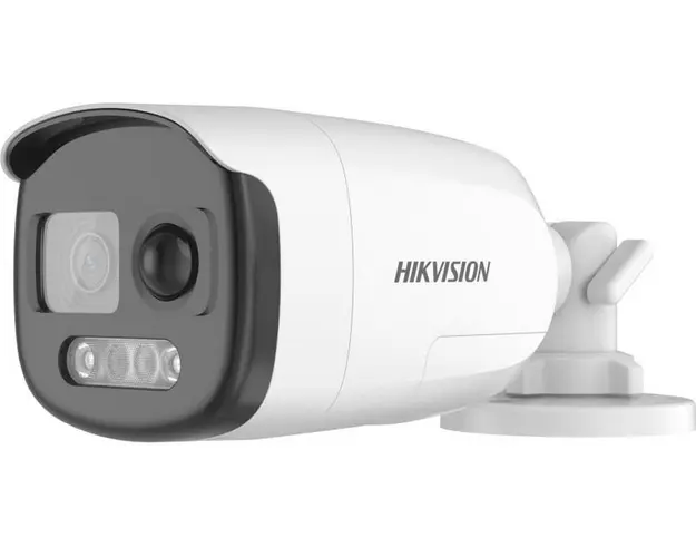 Camera supraveghere cu Alarma si senzor PIR, Hikvision ColorVu DS-2CE12UF3T-PIRXO(2.8mm), 8MP 4K, LED 40m, Microfon, IP67