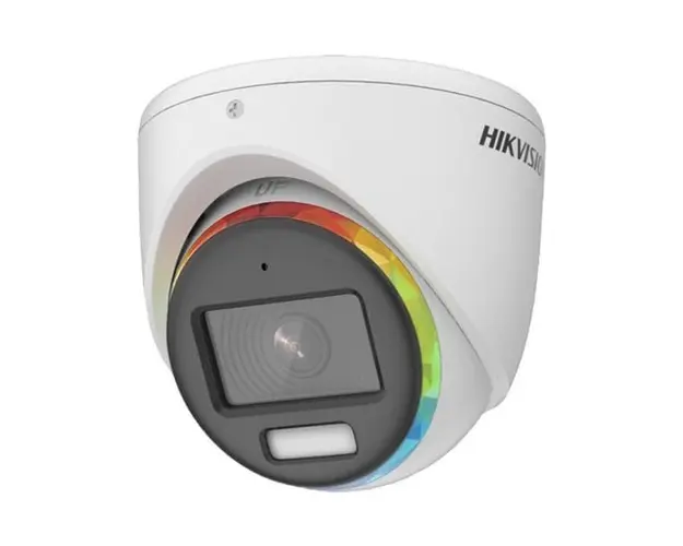 Camera supraveghere Dome Hikvision, lumina alba 20 m, ColorVu, 2 MP, 2.8 mm, microfon DS-2CE70DF8T-MFSLN-2.8mm