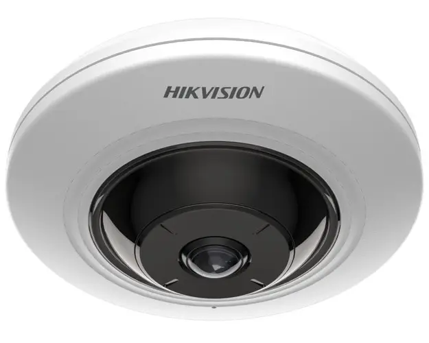 Camera supraveghere IP Fisheye Hikvision DS-2CD2955G0-ISU(1.05mm), 5MP, 180, IR 8m, Microfon,PoE 