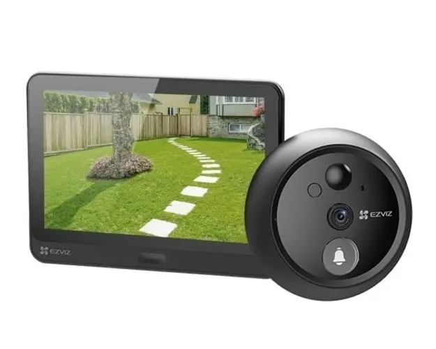 Sonerie wireless cu monitor HP4 Ezviz CS-HP4, Wi-Fi, rezolutie 2MP, IR 3m, slot microSD, control prin aplicatie