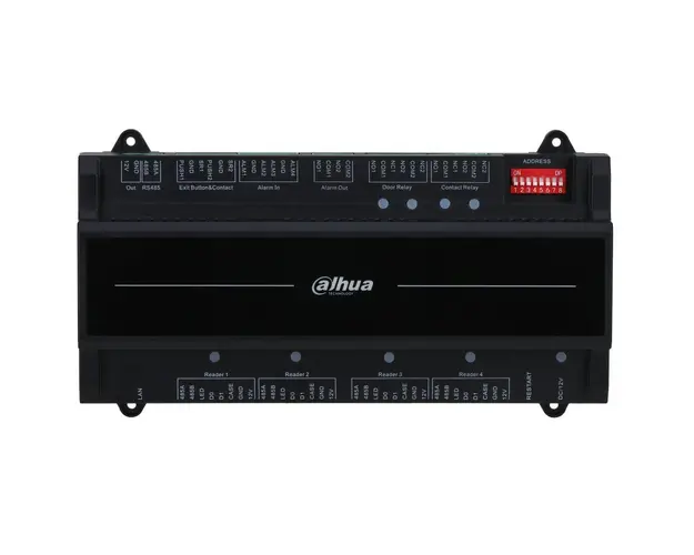 Centrala TCP/IP pentru control acces, 2 usi, bidirectionala, Wiegand, RS-485, PoE, Dahua ASC2202B-D