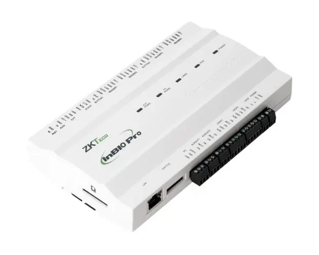 Centrala de control acces si de pontaj biometrica pentru 2 usi bidirectionale, software ZKBioSecurity, INBIO-2-2PRO
