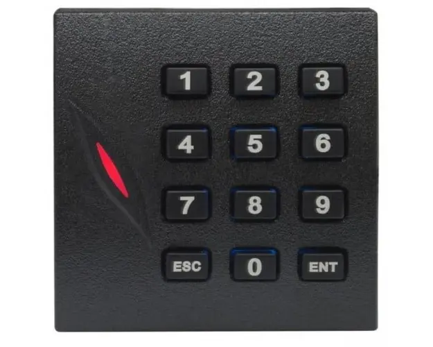 Cititor de proximitate RFID 125KHz cu tastatura integrata, Wiegand 26/34, cod PIN, IP64, ZKTeco KR-102E