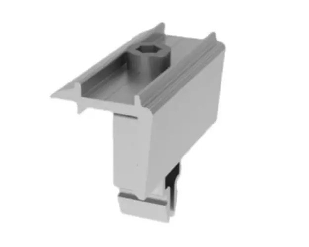 Clema de capat cu clips, pentru prinderea panourilor solare, surub inclus, SAF-CAPAT-CLIPS