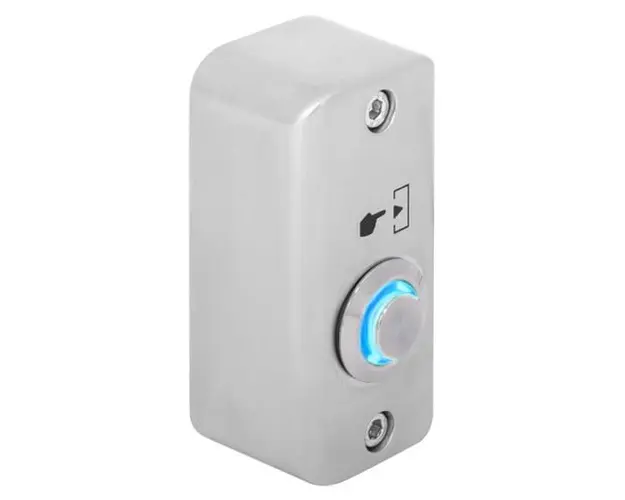 Buton de iesire aplicabil din aliaj de zinc cu LED de semnalizare albastru, IP67, SMB-S001(LED)-bl
