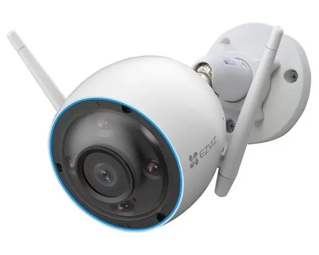 Camera de supraveghere Wireless EZVIZ CS-H3(3 mp), 3MP, 2.8mm, Iluminare duala IR si LED 30m, MicroSD, IP67