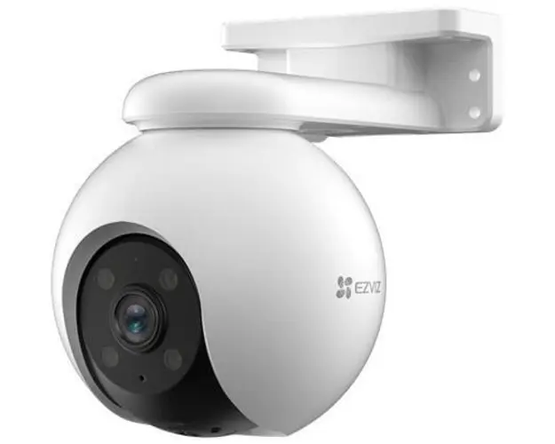 Camera IP PT WiFi, EZVIZ CS-H8 (5MP) H8 Pro, 3K 5MP, 4mm, Iluminare duala 30m, slot MicroSD, Auto Tracking, Bidirectionala