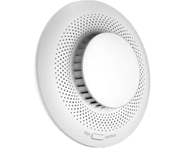 Senzor fum EZVIZ CS-T4C, Wi-Fi, ZigBee, sirena 85dB, lumina alarma, compatibilitate camere Ezviz, baterie CR14250, alb