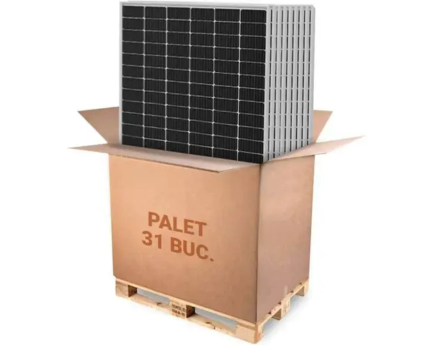 Palet 31 panouri solare fotovoltaice monocristaline Canadian Solar Hiku7 CS7L CS7L-600MSx31, 120 celule, IP68