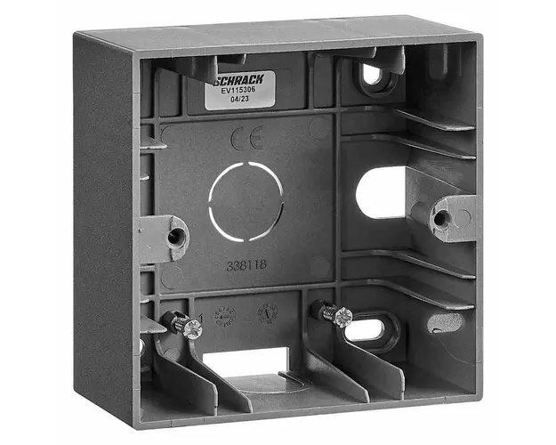 Cutie montaj aplicat 1 aparat, antracit, ABS, IP20, Schrack VISIO S 55 EV115306