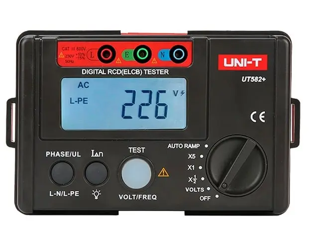 Tester pentru intrerupatoare automate RCD UNI-T UT582+