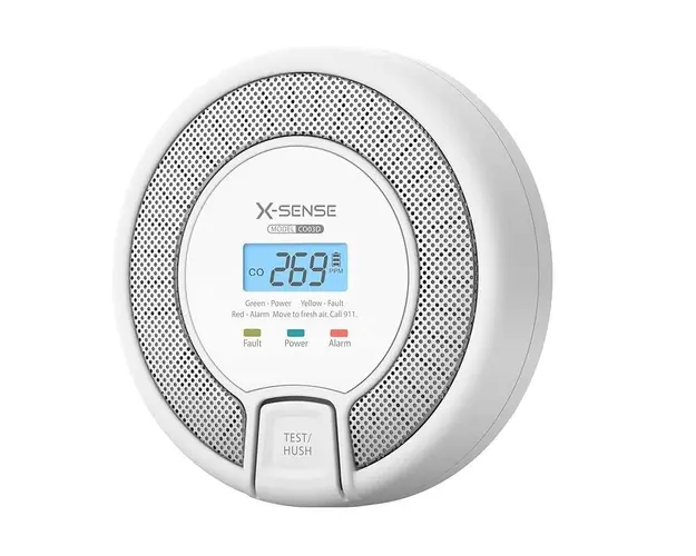 Detector standalone de monoxid de cardon X-Sense CO03D, cu afisaj alfanumeric, cu alarma, 3x baterii AA de 1.5V