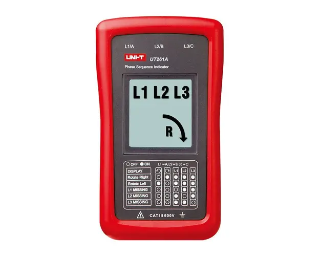 Detector de rotatie a fazelor pentru motoare electrice, UNI-T UT261A