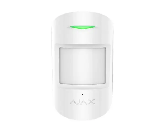 Detector wireless de miscare si spargere geam, PIR si acustic, 12/9 m, imunitate animale, interior, 868 MHz, alb, AJAX COMBIPROTECT WH