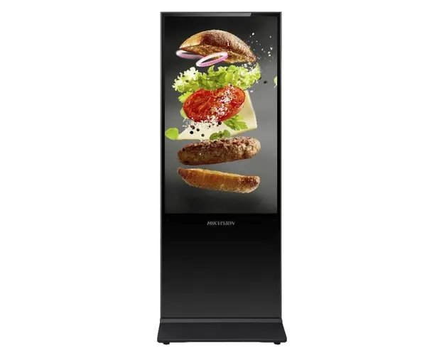 Totem digital (Digital Signage), DLED, 55"inci, difuzoare incorporate, intrari 2x HDMI, 1x Audio, 1x VGA, Hikvision DS-D6055UL-B/S