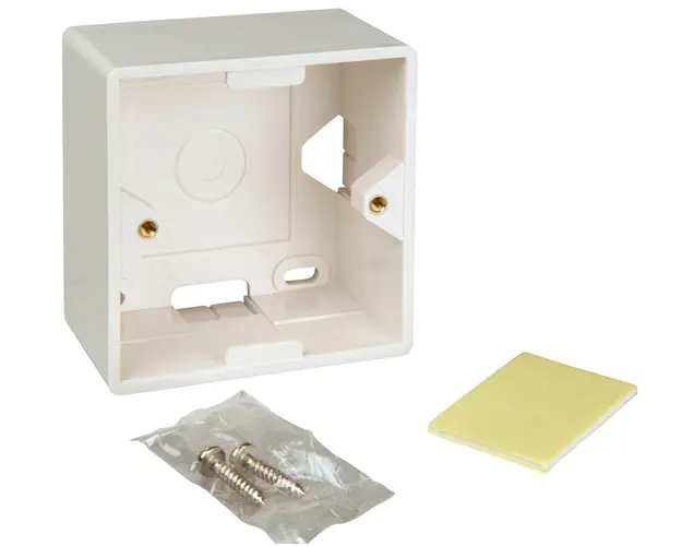 Doza aparenta 80x80mm pentru HSEDx2UWxx, RAL 9010, IP20, Schrack HSEAP842WF