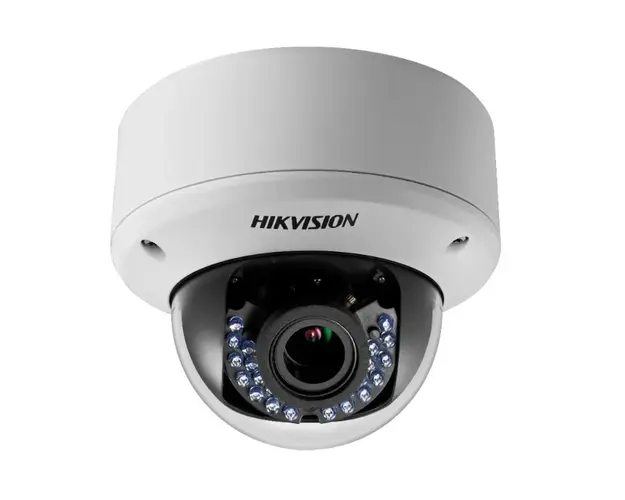 Camera de supraveghere pentru interior, Dome, 2MP, Varifocala 2.8 -12mm, IR 40 m, PoC, IP67, IK10, Hikvision DS-2CE56D0T-VPIR3E