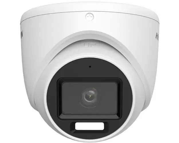 Camera de interior HDTVI cu iluminare duala, 2MP Full HD, Hikvision DS-2CE76D0T-LMFS, LED Alb 20m, IR 30m, 2.8mm, Microfon, IP67