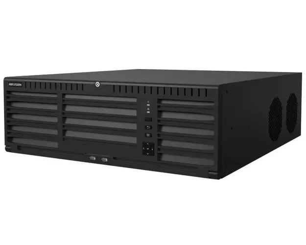 NVR 64 canale DS-96064NI-I16 Hikvision, 32 MP, 512 Mbps, 16x port SATA, 1x port eSATA, RAID0/1/5/6/10, Alarma 16/8