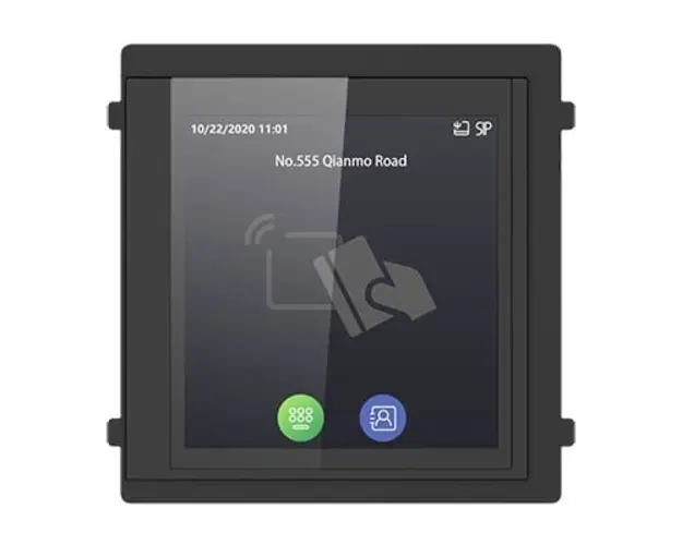 Modul afisaj IPS touch screen, 4 inch, pentru Interfon modular, Hikvision DS-KD-TDM
