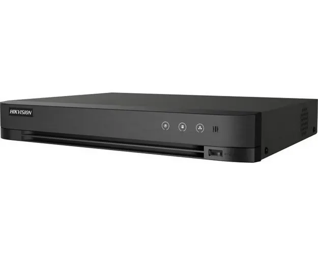 DVR 8 canale, 2MP Full HD, Hikvision Acusense iDS-7208HQHI-M1/XT, HDTVI/CVI/AHD/IP, Audio prin Coaxial, 1x SATA max. 10TB