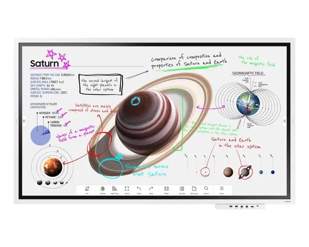 Ecran interactiv 4K, 65", SAMSUNG Flip Pro Digital Flipboard, touch, HDMI, USB-C, RJ45, Wi-Fi, LH65WMBWBGCXEN