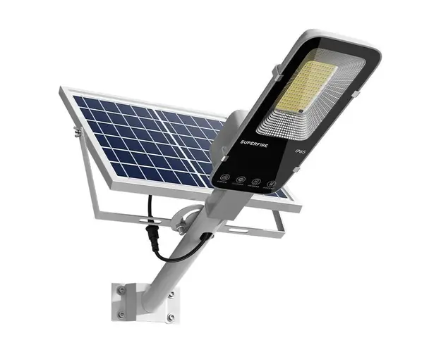 Lampa LED iluminat stradal 263W cu panou solar si acumulator, telecomanda, IP65, Superfire FF5-C